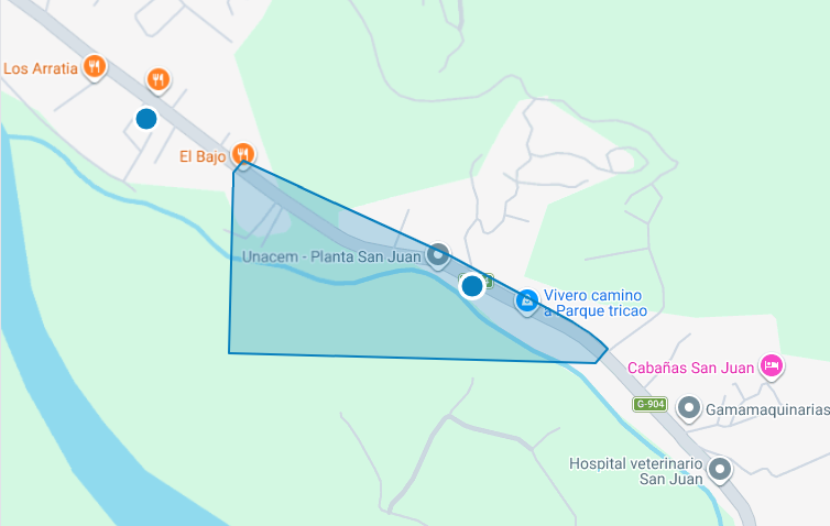 Mapa del sector afectado por la interrupción eléctrica en San Juan