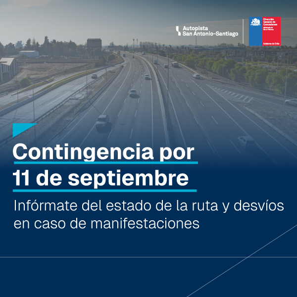 Plan de Contingencia por el 11 de septiembre en Ruta 78
